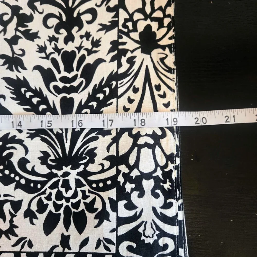 Set of‎ four City Chic cotton cream and black paisley placemats